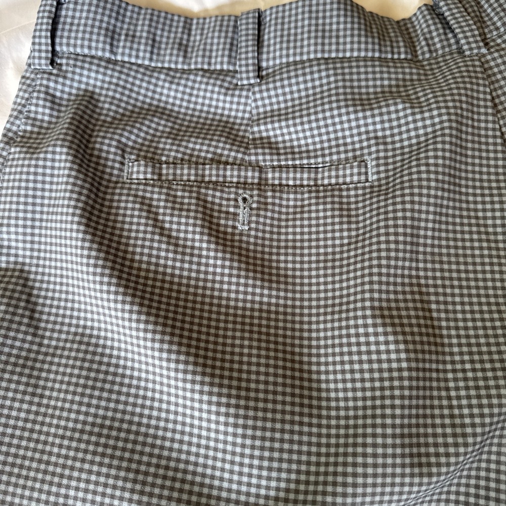 Nike Golf Checkered Gray Pants 40x32 Flat Front Dri Fit - Picture 7 of 8